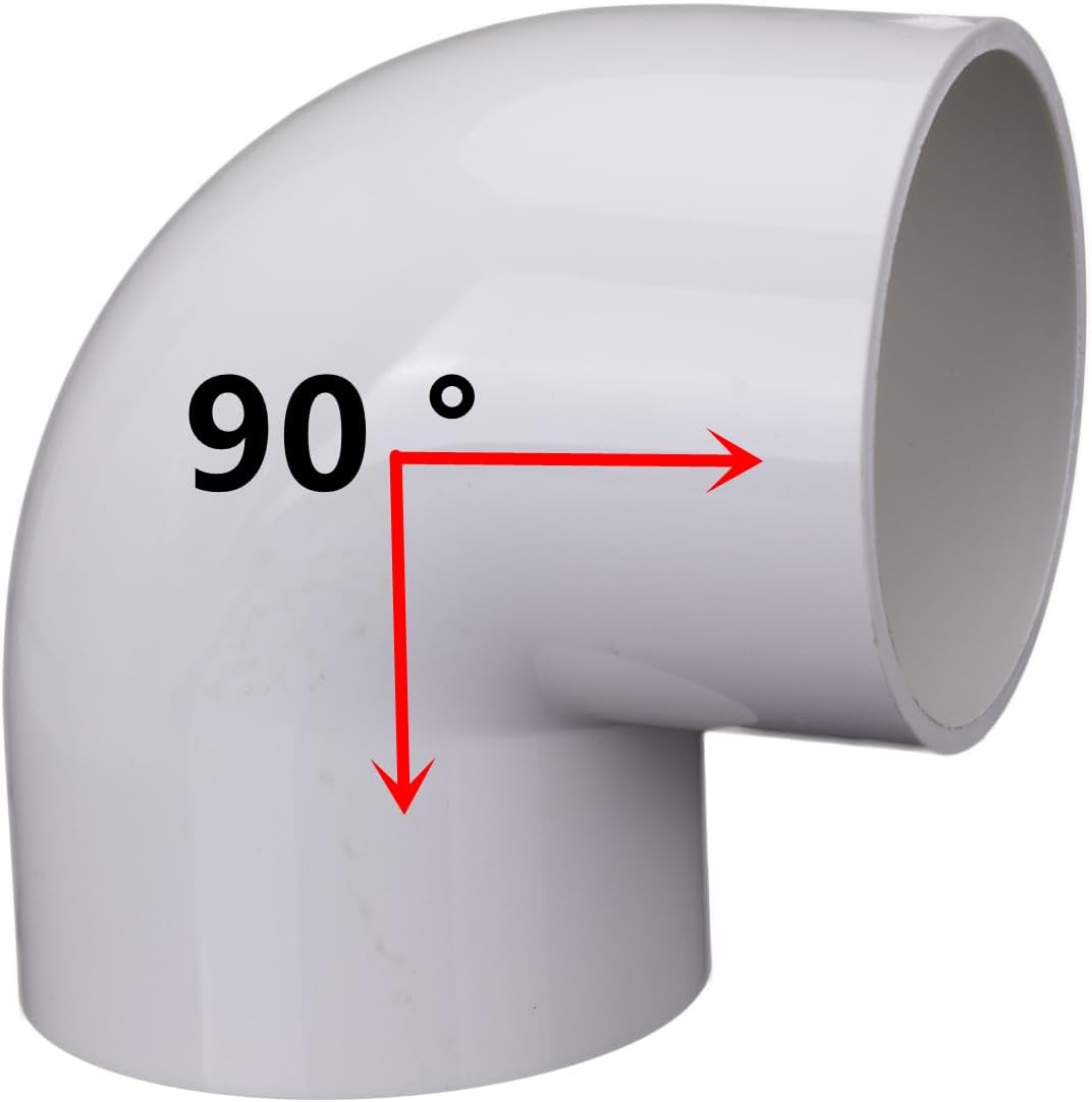 PVC Vent Cap 1 pcs 90-Degree for 2" Schedule 40,PVC Termination Cap,Vent Cover Screen,Round Furnace PVC Pipe Stainless Steel Roof Vent Cap,Installation not Required That PVC Elbow,or Coupling