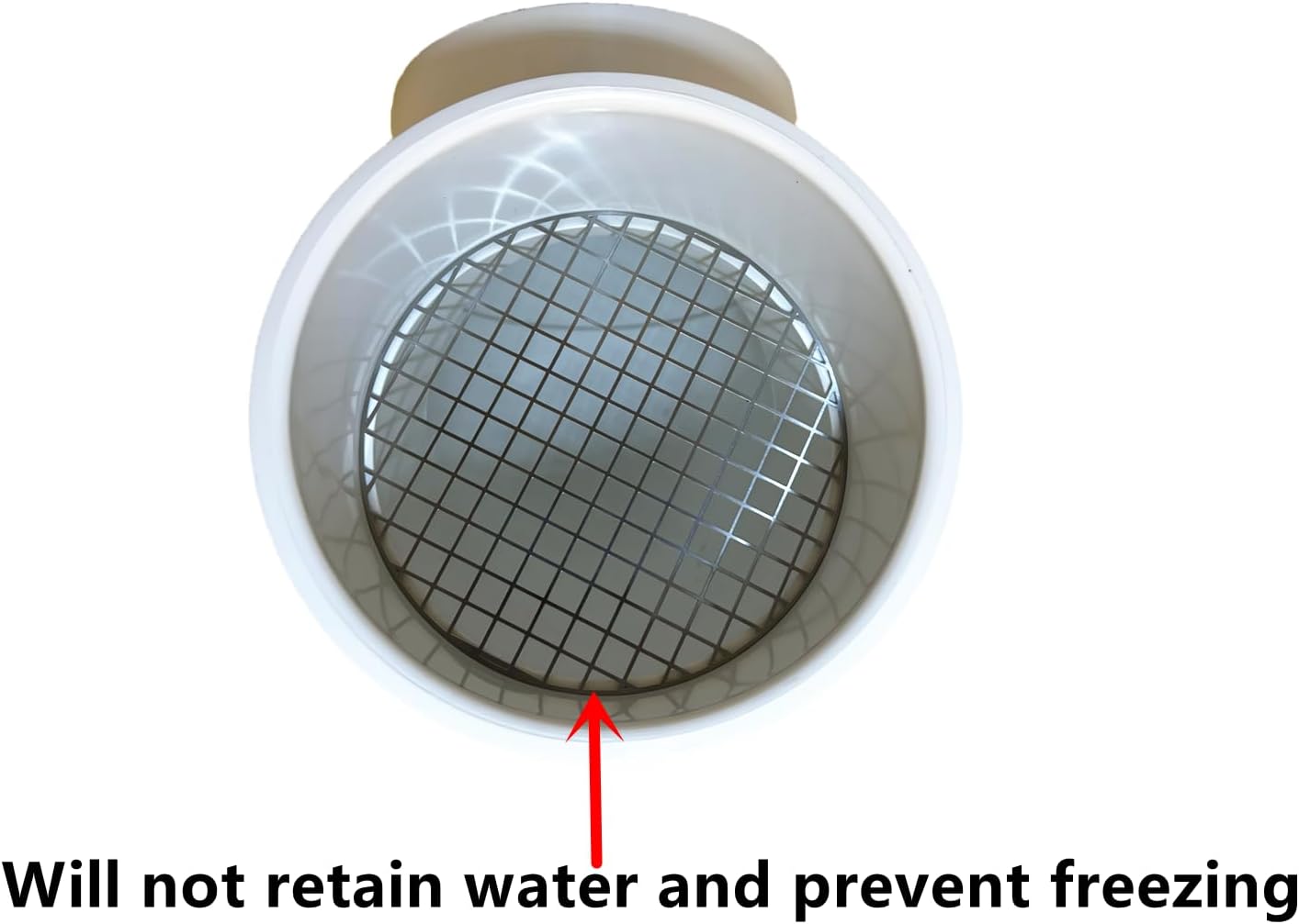 PVC Vent Cap 1 pcs 90-Degree for 2" Schedule 40,PVC Termination Cap,Vent Cover Screen,Round Furnace PVC Pipe Stainless Steel Roof Vent Cap,Installation not Required That PVC Elbow,or Coupling