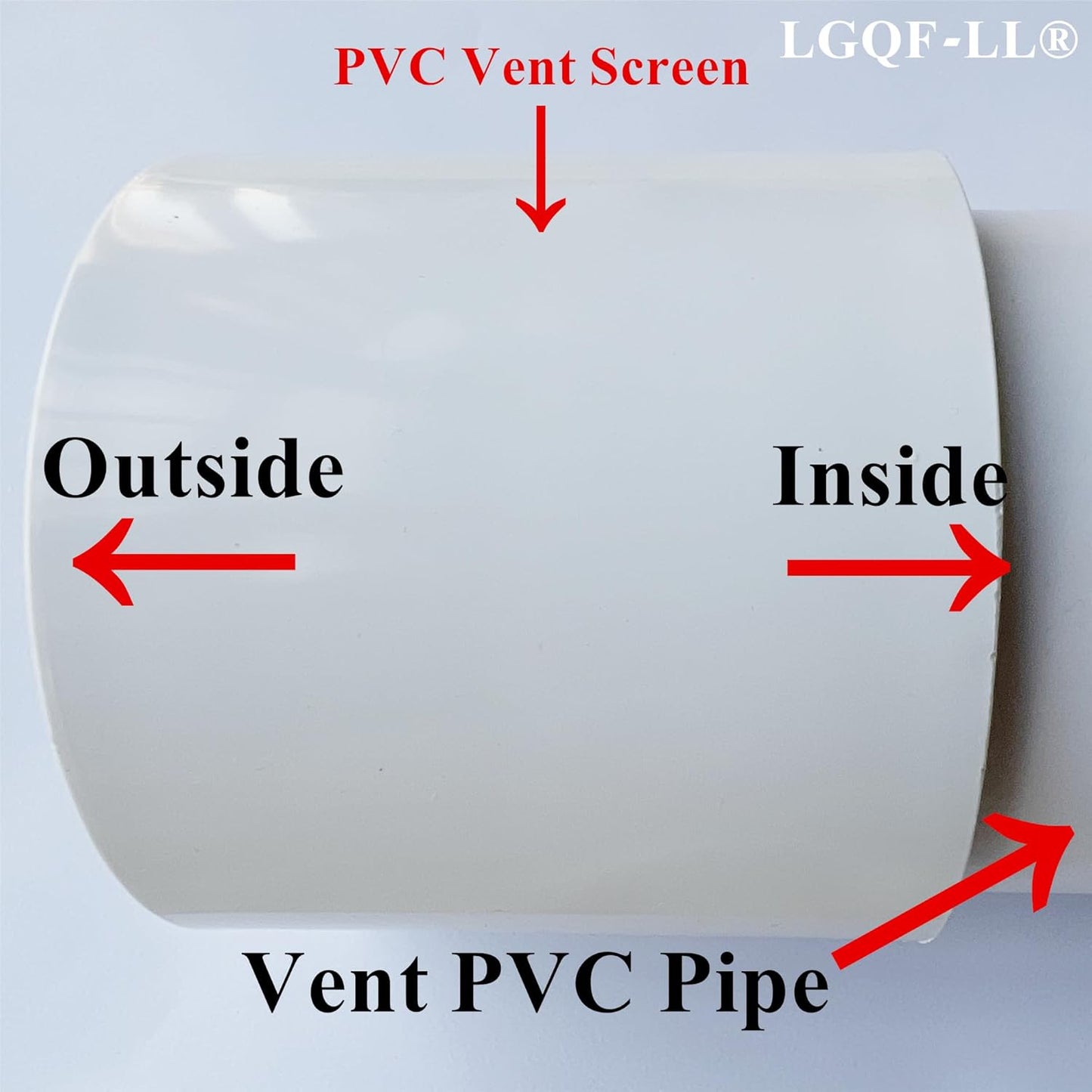 PVC Vent Cap 1 pcs for 2" Schedule 40,PVC Termination Cap,Vent Cover Screen,Round Furnace PVC Pipe Stainless Steel Roof Vent Cap,Installation not Required That PVC Elbow,or Coupling