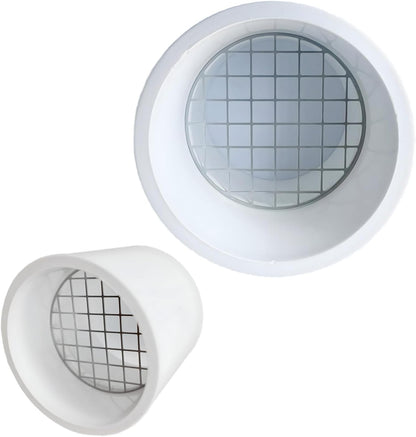 PVC Vent Cap 1 pcs for 2" Schedule 40,PVC Termination Cap,Vent Cover Screen,Round Furnace PVC Pipe Stainless Steel Roof Vent Cap,Installation not Required That PVC Elbow,or Coupling