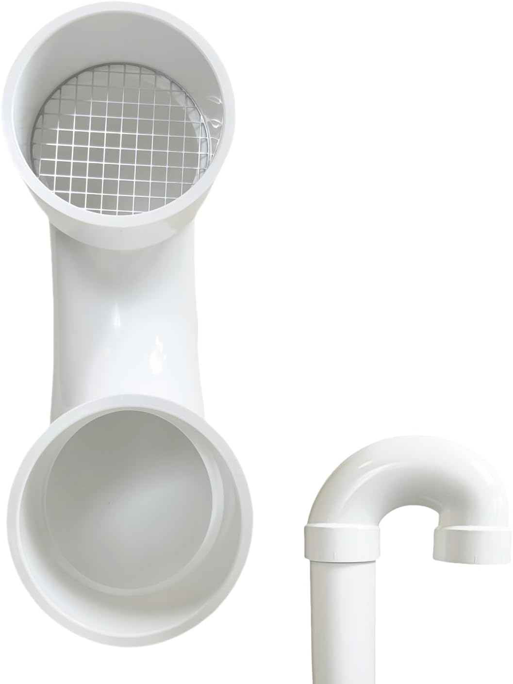 PVC termination vent with stainless steel screen,180 Degrees,1pcs,For 2“ DWV PVC Pipe,Roof Vent Cap,Installation not Required That Elbow