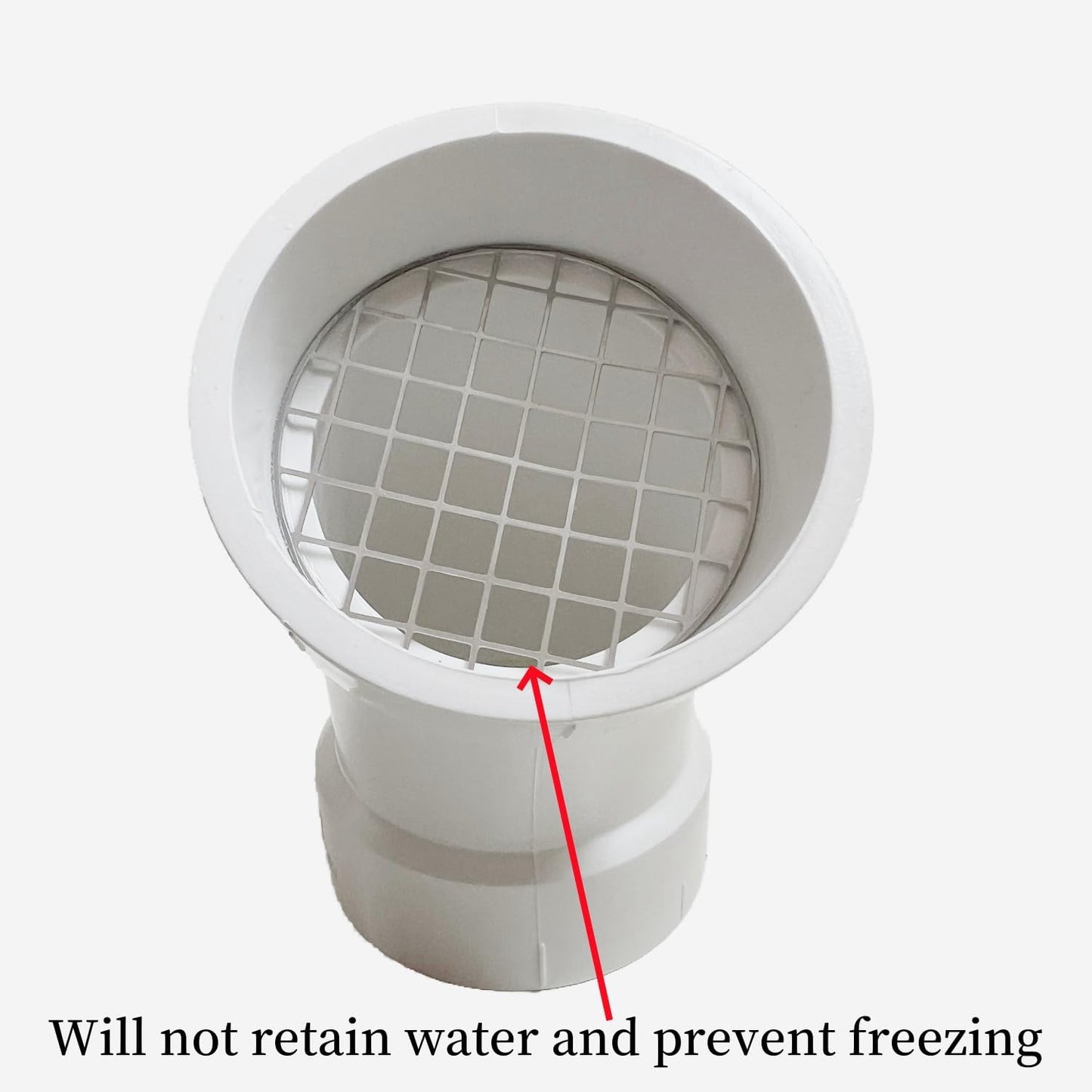 PVC termination vent with stainless steel screen,45 Degrees,1pcs,For 3“ DWV PVC Pipe,Roof Vent Cap,Installation not Required That Elbow