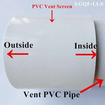 PVC Vent Cap 1 pcs for 2" Schedule 40,PVC Termination Cap,Vent Cover Screen,Round Furnace PVC Pipe Stainless Steel Roof Vent Cap,Installation not Required That PVC Elbow,or Coupling