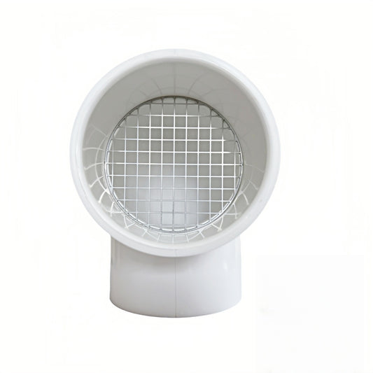 PVC Vent Cap 1 pcs 90-Degree for 2" Schedule 40,PVC Termination Cap,Vent Cover Screen,Round Furnace PVC Pipe Stainless Steel Roof Vent Cap,Installation not Required That PVC Elbow,or Coupling